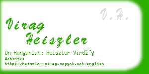 virag heiszler business card